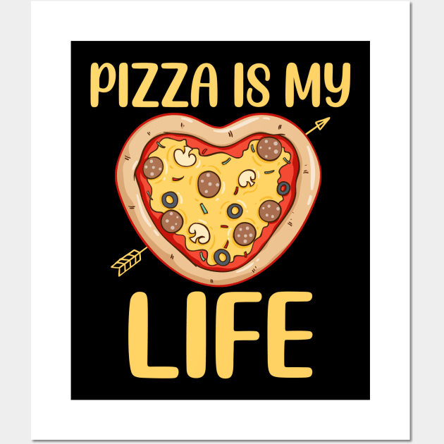 Pizza Is My Life Wall Art by DragonTees